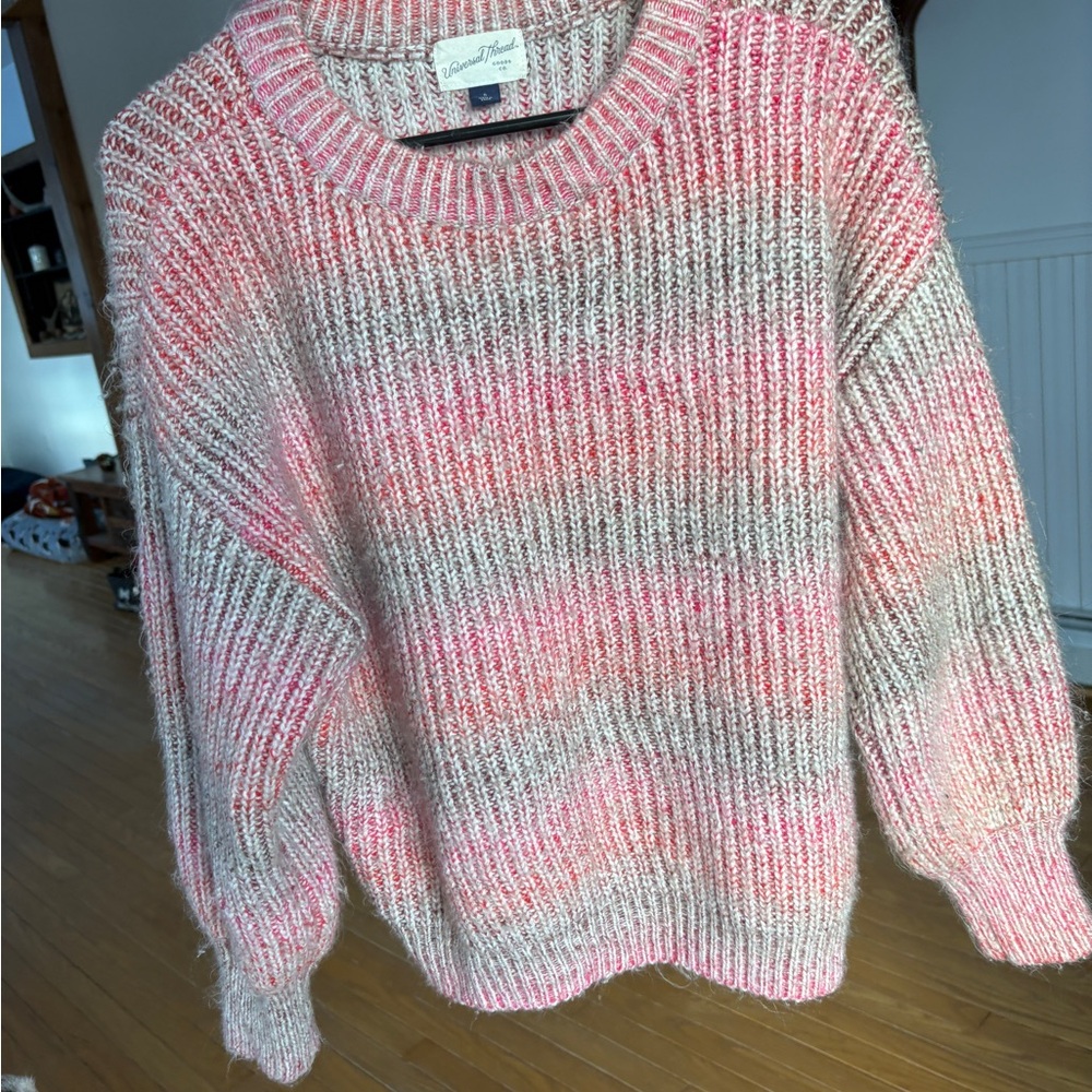 Universal Thread Pink and Cream Knit Sweater
